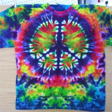 Tie Dye Shirt / Adult Peace Sign Shirt / Men's Standard - Etsy