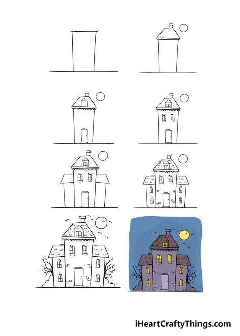 Top 6 how to draw a haunted house 2022