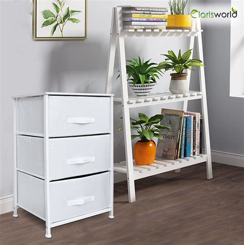 3 Drawer Storage Unit White Clarisworld - Clarisworld