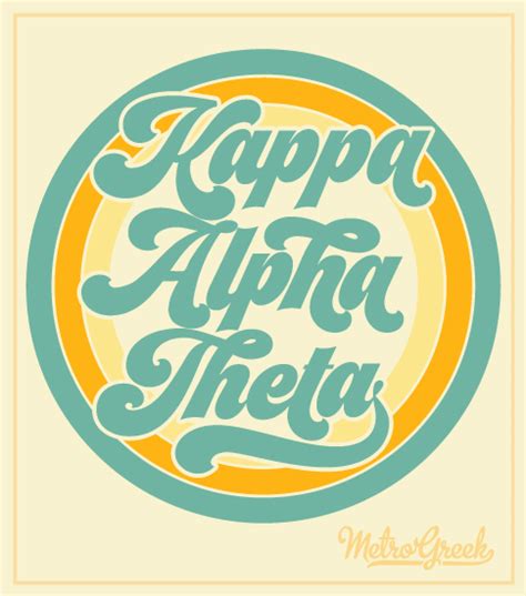 1795 Kappa Alpha Theta Retro Circle T-shirt | Metro Greek