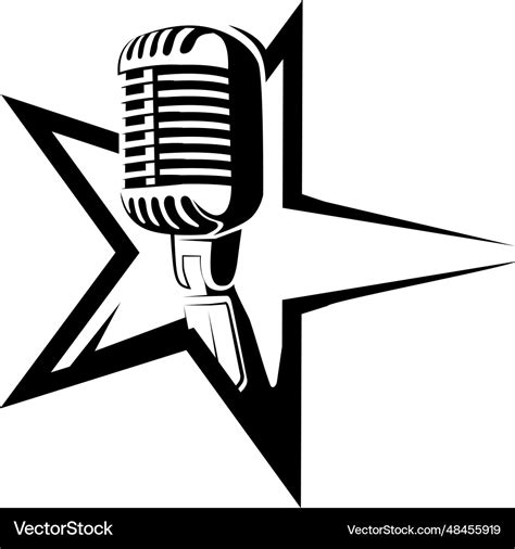 Music star icon singer symbol microphone sign Vector Image