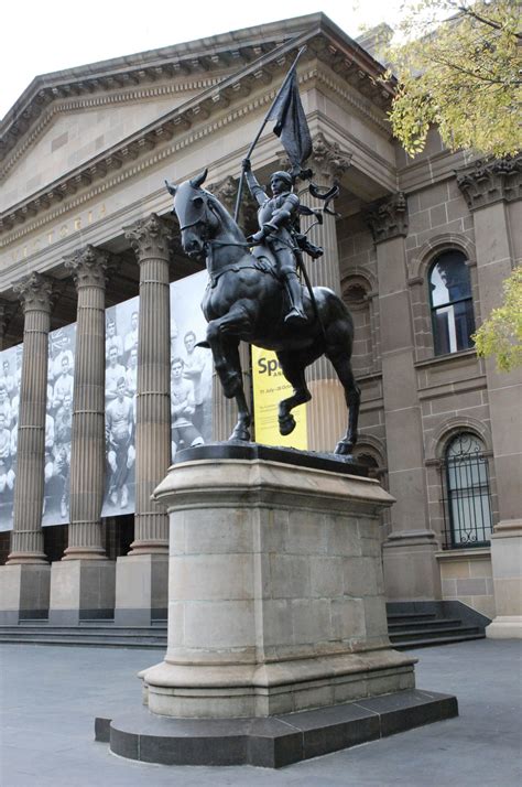 Equestrian statue of Jeanne d'Arc in Melbourne Australia