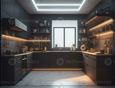 Kitchen set interior design, generative ai 27695491 Stock Photo at Vecteezy