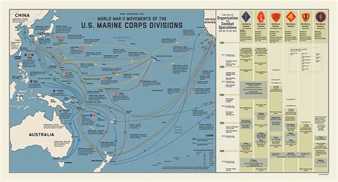 US Marine Corps Divisions in World War II – HistoryShots InfoArt