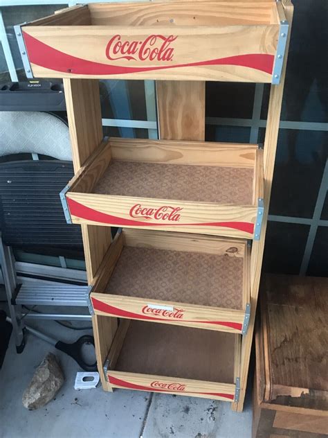 Coca Cola Coke 4 Tier Wooden Advertising Store Display Stand Rack | eBay