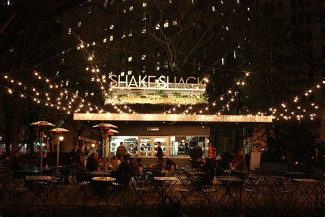 Shake Shack at Madison Square Park Night | Shake shack, Madison square ...