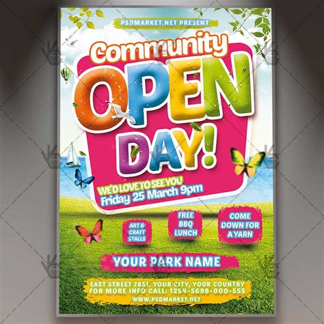 Download Community Open Day Flyer - PSD Template | PSDmarket