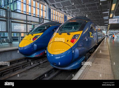 The British Rail Class 395 Javelin high speed trains at station Stock Photo - Alamy