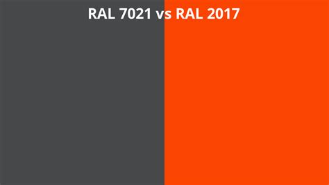 RAL 7021 vs 2017 | RAL colour chart UK