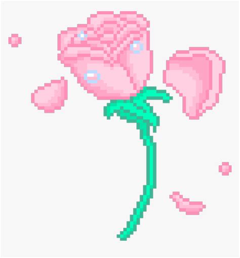 Kawaii Kawaiipixel Pixelart Rose - Kawaii Rose Pixel Art, HD Png Download , Transparent Png ...