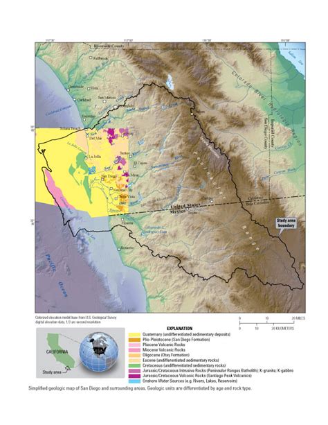 USGS, CA - San Diego Hydrogeology Geologic Map Dataset