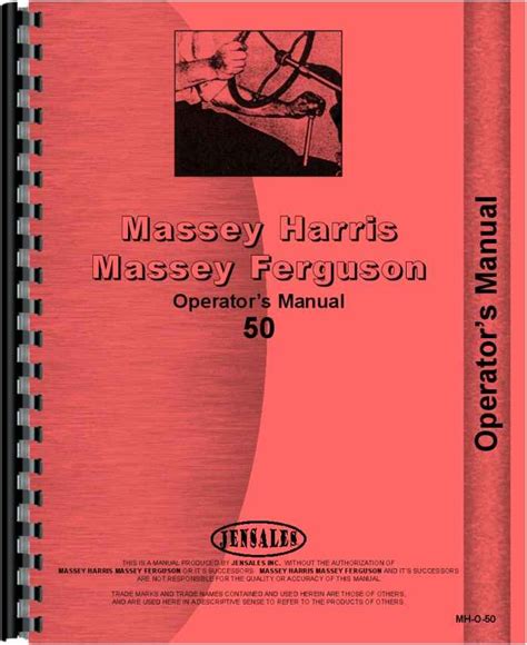 Massey Harris 50 Tractor Operators Manual