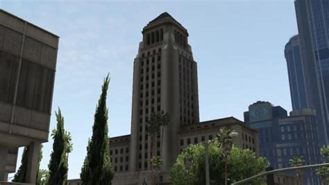 Grand Theft Data — Los Santos Landmarks Map — Los Santos City Hall, Occupation Ave, Vinewood ...