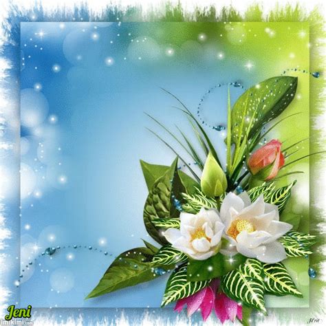 Flower Frame and Spring Wallpaper