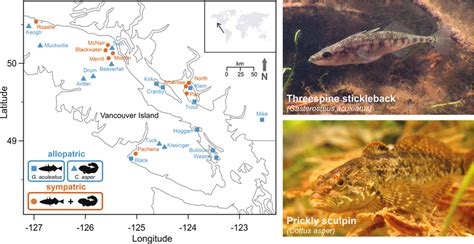 Study lakes and species. The map depicts the geographic location of the... | Download Scientific ...