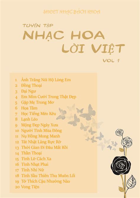 Nhạc Hoa Lời Việt - Vol1 - Sheet Nhạc Bách Khoa TPHCM