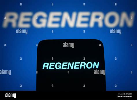 Ukraine. 23rd Mar, 2021. In this photo illustration, Regeneron logo of ...