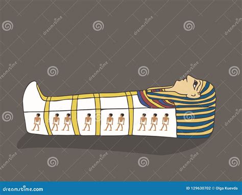 Egypt Mummy Sarcophagus Vector Cartoon Stock Vector - Illustration of ritual, sacramental: 129630702