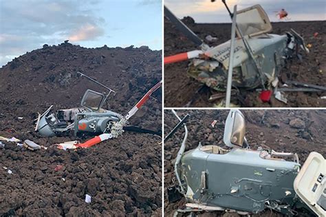 Hawaii helicopter crashes into lava field, six injured