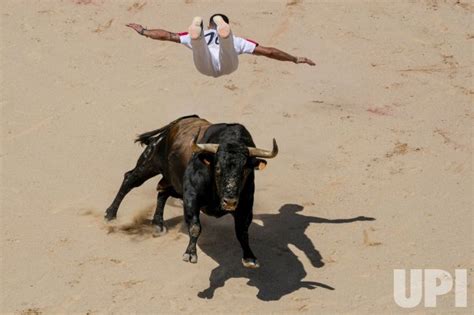 Photo: "Recortadores" contest at the San Fermin Festival 2023 ...