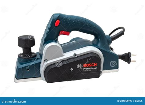 Modern Bosch Electric Planer Isolated on White, Professional Tools ...