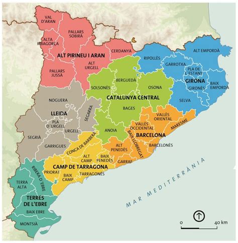 Catalunya de barcelona mapa - Mapa de catalunya de barcelona (Cataluña ...