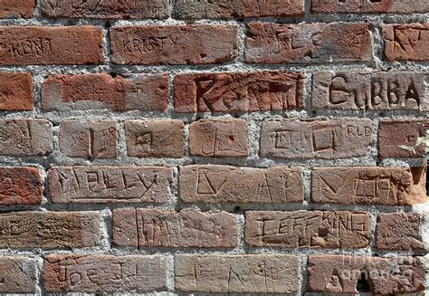 Bricks With Names #1 Photograph by John Wijsman - Fine Art America