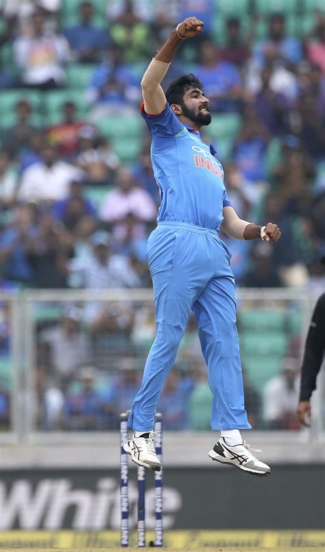 Jasprit Bumrah jumps in celebration | ESPNcricinfo.com