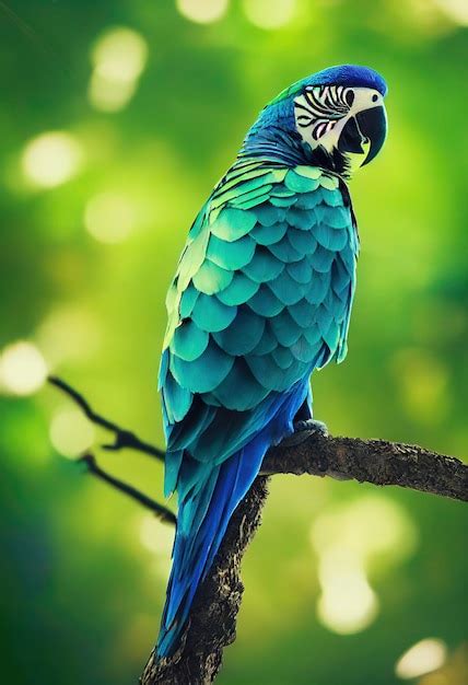 Premium Photo | Closeup portrait of an amazing blue parrot