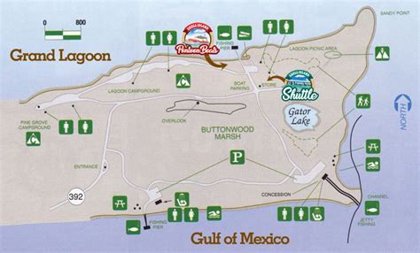 St. Andrews State Park Map | Shell Island Shuttle