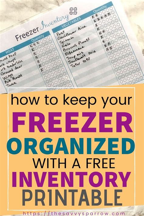 How to Keep a Freezer Inventory Plus Free Freezer Inventory Sheet! | Freezer inventory sheet ...