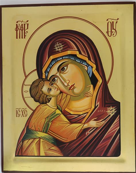 Mother of God Hand-Painted Icon – Byzantine Church Supplies