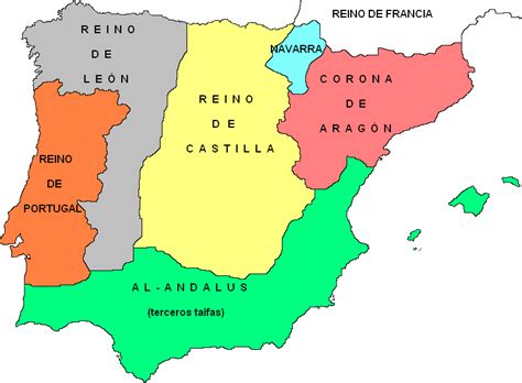 Tema 5. Mapas de la Península Ibérica entre los siglos XII y XV | Mapa de españa, Mapa de europa ...