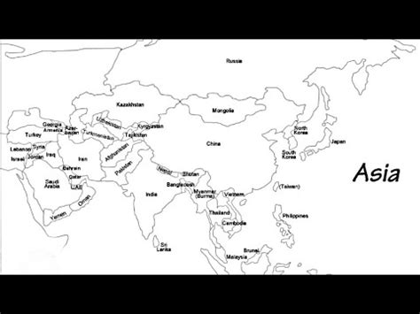 How to Draw Asia Map # Easy tricks to Draw Asia Map #drawing 78 - YouTube