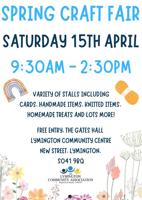 Annual Spring Craft Fair back for 2023! - Lymington Community Association