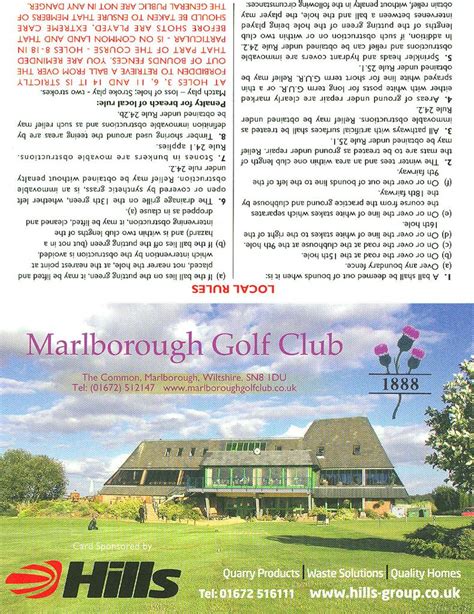 Marlborough Golf Club - Course Profile | Course Database