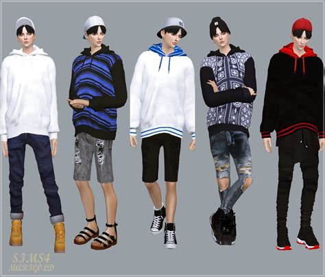 Male_Hoodie_후드티_남자 의상 - SIMS4 marigold