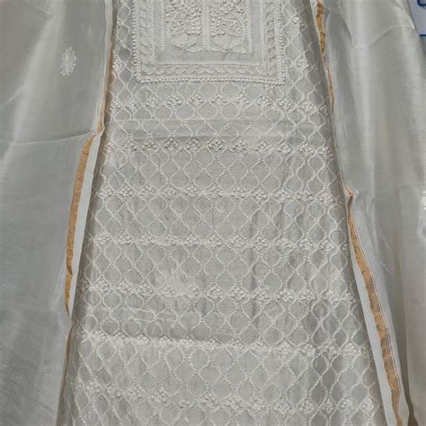 White Lucknow Chikankari Suite – BillMade Store