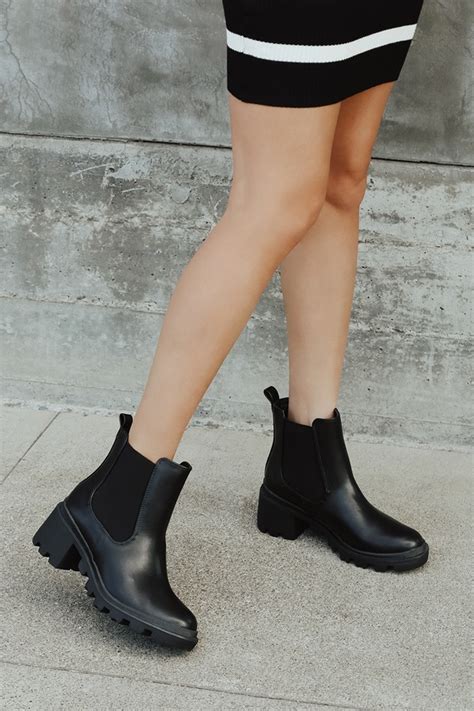 Black Ankle Boots - Chunky Platform Boots - Boots for Women - Lulus