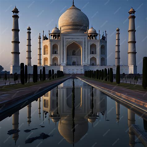 Premium AI Image | Taj Mahal sunset background