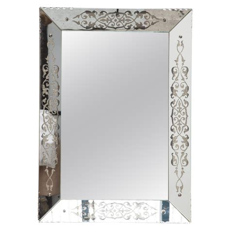 Art Deco Reserve Enameled Wall Mirror For Sale at 1stDibs