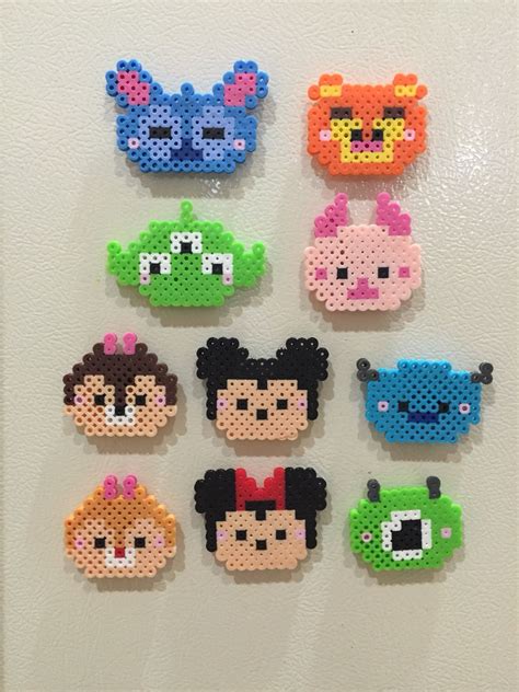 Perler tsum tsum | Perler bead disney, Easy perler beads ideas, Diy perler bead crafts