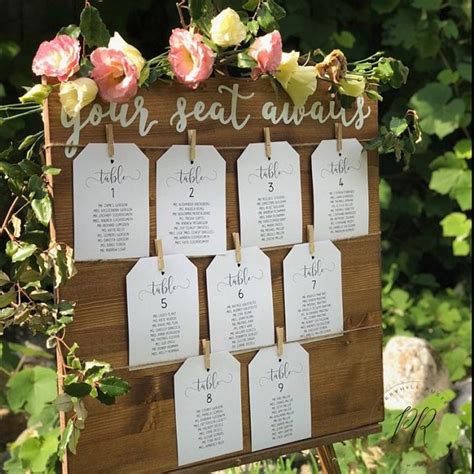 Seating Chart Signs For Weddings