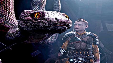 Atreus Creates The World Serpent Jormungandr Scene - God of War 5 Ragnarok PS5 (4K 60FPS) - YouTube