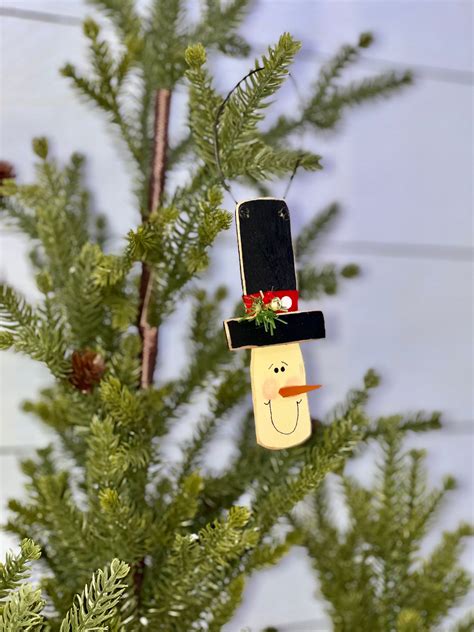 Paint Stick Snowman Ornaments - Etsy