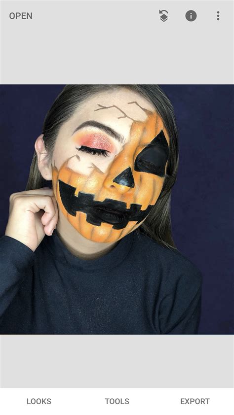 Jack-O-Lantern Makeup | Carnival face paint, Halloween face, Halloween