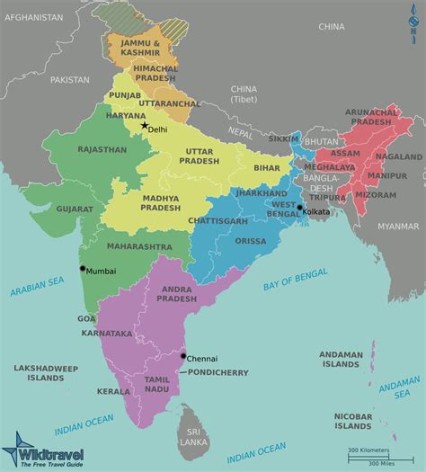 Map of India Showing The States – Travel Around The World – Vacation ...