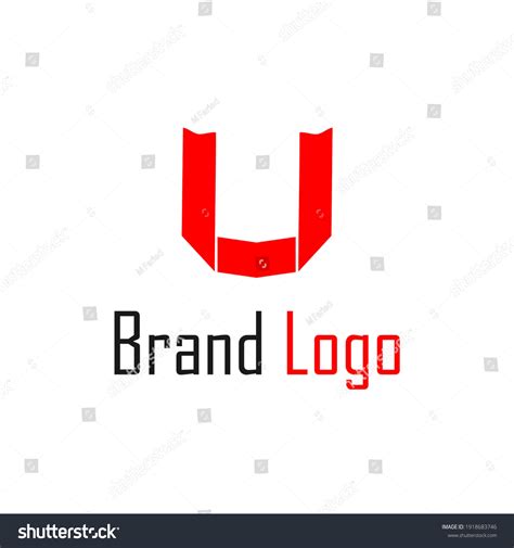 Red Letter U Logo On White Stock Vector (Royalty Free) 1918683746 ...