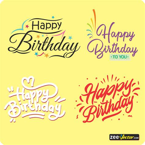 Happy Birthday Calligraphy Vector - Vector Design - Cdr, Ai, EPS, PNG, SVG