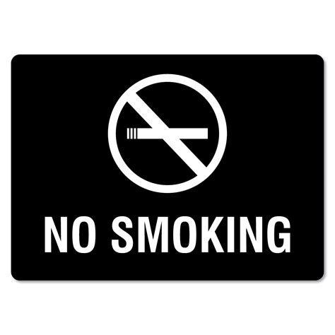 No Smoking Sign - Black - The Signmaker